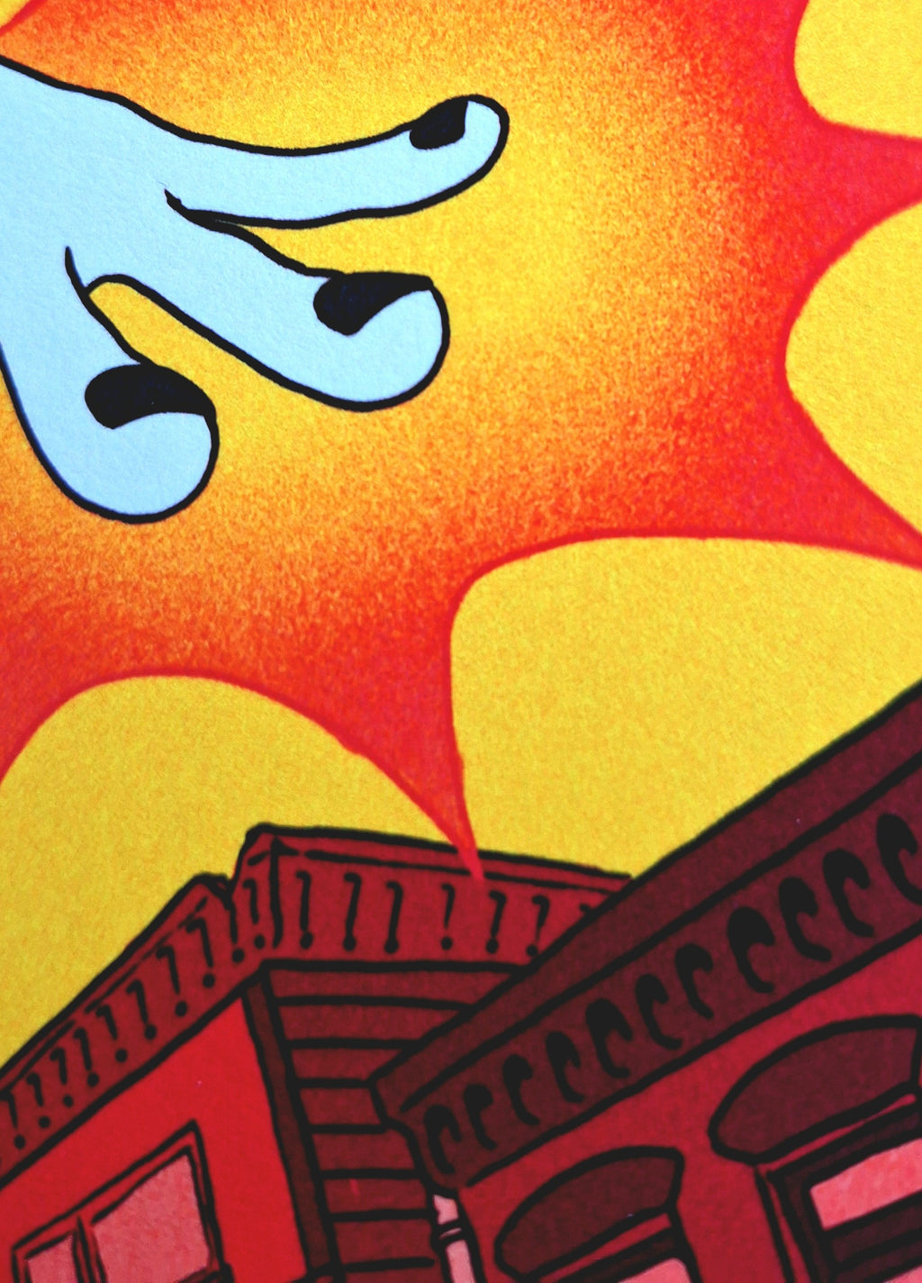 Texture detail of the Magic Freak print by Ferdia McMorrow
